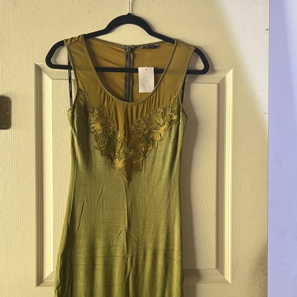 Marciano green Dress with crochet  Detail